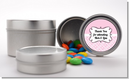 Modern Thatch Pink - Custom  Favor Tins