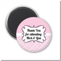 Modern Thatch Pink - Personalized Magnet Favors