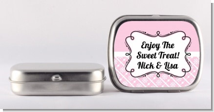 Modern Thatch Pink - Personalized  Mint Tins