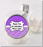 Modern Thatch Purple - Personalized Candy Jar