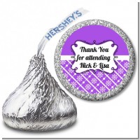 Modern Thatch Purple - Hershey Kiss Sticker Labels