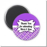 Modern Thatch Purple - Personalized Magnet Favors
