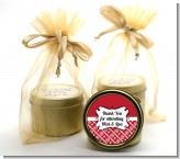 Modern Thatch Red - Gold Tin Candle Favors