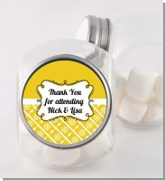 Modern Thatch Yellow - Personalized Candy Jar