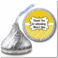 Modern Thatch Yellow - Hershey Kiss Sticker Labels