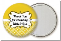 Modern Thatch Yellow - Personalized Pocket Mirror Favors