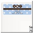 Modern Baby Boy Blue Polka Dots - Baby Shower Return Address Labels thumbnail