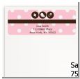 Modern Baby Girl Pink Polka Dots - Baby Shower Return Address Labels thumbnail