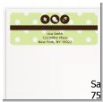 Modern Baby Green Polka Dots - Baby Shower Return Address Labels thumbnail