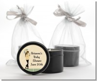Mod Mom African American - Baby Shower Black Candle Tin Favors