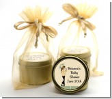 Mod Mom African American - Baby Shower Gold Tin Candle Favors