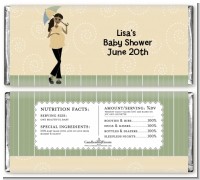 Mod Mom African American - Personalized Baby Shower Candy Bar Wrappers