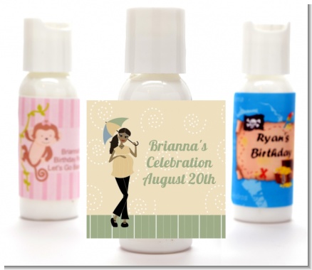 Mod Mom African American - Personalized Baby Shower Lotion Favors