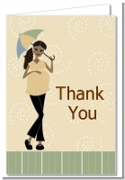 Mod Mom African American - Baby Shower Thank You Cards