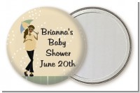 Mod Mom African American - Personalized Baby Shower Pocket Mirror Favors