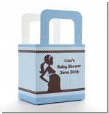 Mommy Silhouette It's a Boy - Personalized Baby Shower Favor Boxes