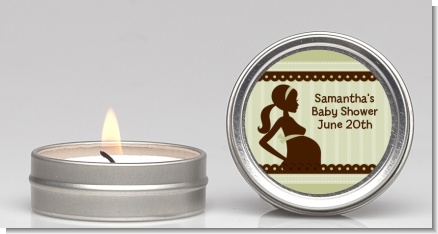 Mommy Silhouette It's a Baby - Baby Shower Candle Favors