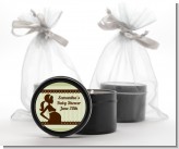 Mommy Silhouette It's a Baby - Baby Shower Black Candle Tin Favors