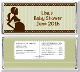 Mommy Silhouette It's a Baby - Personalized Baby Shower Candy Bar Wrappers