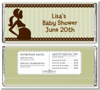 Mommy Silhouette It's a Baby - Personalized Baby Shower Candy Bar Wrappers