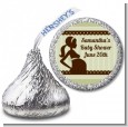 Mommy Silhouette It's a Baby - Hershey Kiss Baby Shower Sticker Labels thumbnail