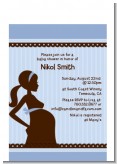 Mommy Silhouette It's a Baby - Baby Shower Petite Invitations