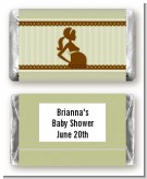 Mommy Silhouette It's a Baby - Personalized Baby Shower Mini Candy Bar Wrappers