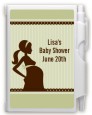 Mommy Silhouette It's a Baby - Baby Shower Personalized Notebook Favor thumbnail