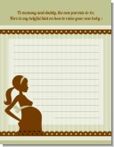 Mommy Silhouette It's a Baby - Baby Shower Notes of Advice