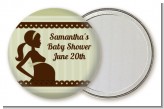 Mommy Silhouette It's a Baby - Personalized Baby Shower Pocket Mirror Favors