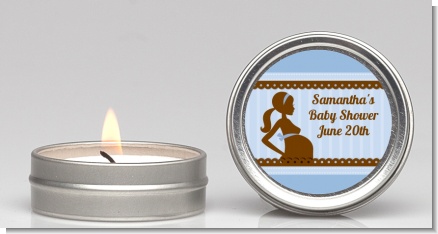 Mommy Silhouette It's a Boy - Baby Shower Candle Favors