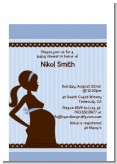 Mommy Silhouette It's a Boy - Baby Shower Petite Invitations