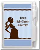 Mommy Silhouette It's a Boy - Baby Shower Personalized Notebook Favor