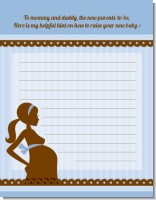 Mommy Silhouette It's a Boy - Baby Shower Notes of Advice