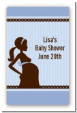 Mommy Silhouette It's a Boy - Custom Large Rectangle Baby Shower Sticker/Labels