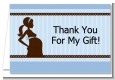 Mommy Silhouette It's a Boy - Baby Shower Thank You Cards thumbnail