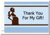 Mommy Silhouette It's a Boy - Baby Shower Thank You Cards