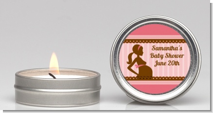 Mommy Silhouette It's a Girl - Baby Shower Candle Favors