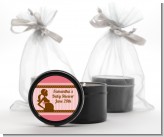 Mommy Silhouette It's a Girl - Baby Shower Black Candle Tin Favors