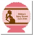 Mommy Silhouette It's a Girl - Personalized Baby Shower Centerpiece Stand thumbnail