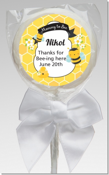 Mommy To Bee - Personalized Baby Shower Lollipop Favors