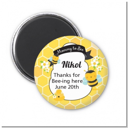 Mommy To Bee - Personalized Baby Shower Magnet Favors