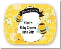 Mommy To Bee - Personalized Baby Shower Rounded Corner Stickers