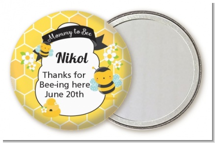 Mommy To Bee - Personalized Baby Shower Pocket Mirror Favors