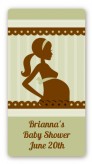 Mommy Silhouette It's a Baby - Custom Rectangle Baby Shower Sticker/Labels