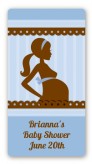 Mommy Silhouette It's a Boy - Custom Rectangle Baby Shower Sticker/Labels