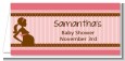 Mommy Silhouette It's a Girl - Personalized Baby Shower Place Cards thumbnail