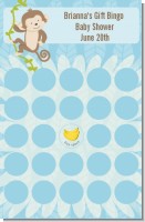 Monkey Boy - Baby Shower Gift Bingo Game Card