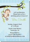 Monkey Boy - Birthday Party Invitations Monkey Boy - Birthday Party Invitations