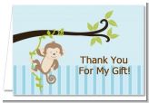 Monkey Boy - Birthday Party Thank You Cards